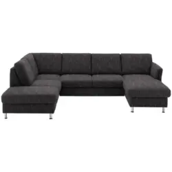 Wohnlandschaft in Flachgewebe Schwarz