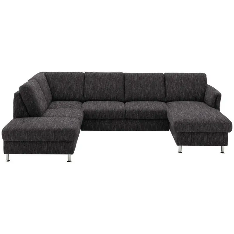 Wohnlandschaft in Flachgewebe Schwarz