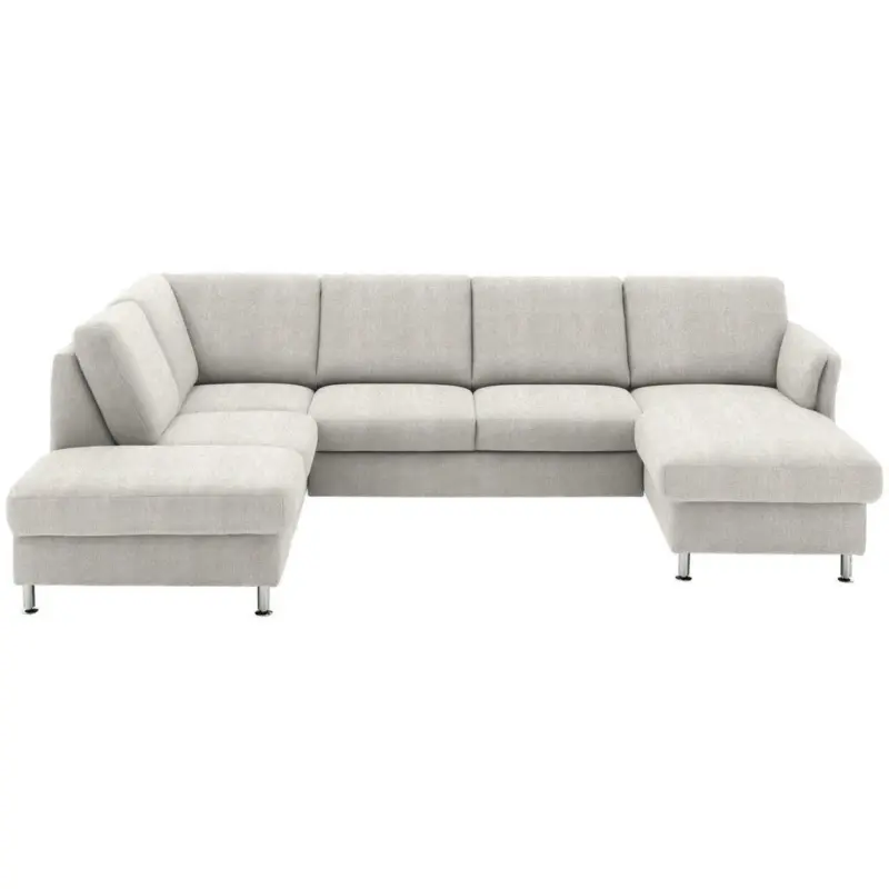 Wohnlandschaft in Flachgewebe Hellgrau