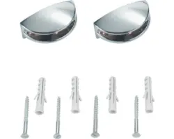 Glasbodenträger Kristall Form 5x2,5 cm chrom