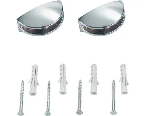 Glasbodenträger Kristall Form 5x2,5 cm chrom