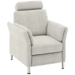 Sessel in Flachgewebe Hellgrau