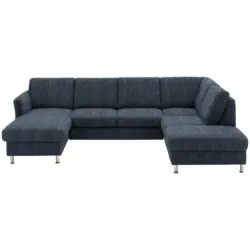 Wohnlandschaft in Flachgewebe Dunkelblau