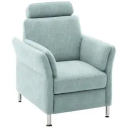 Sessel in Flachgewebe Hellblau