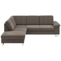 Ecksofa in Webstoff Braun