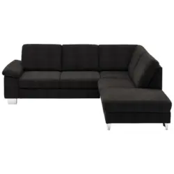 Ecksofa in Webstoff Graubraun
