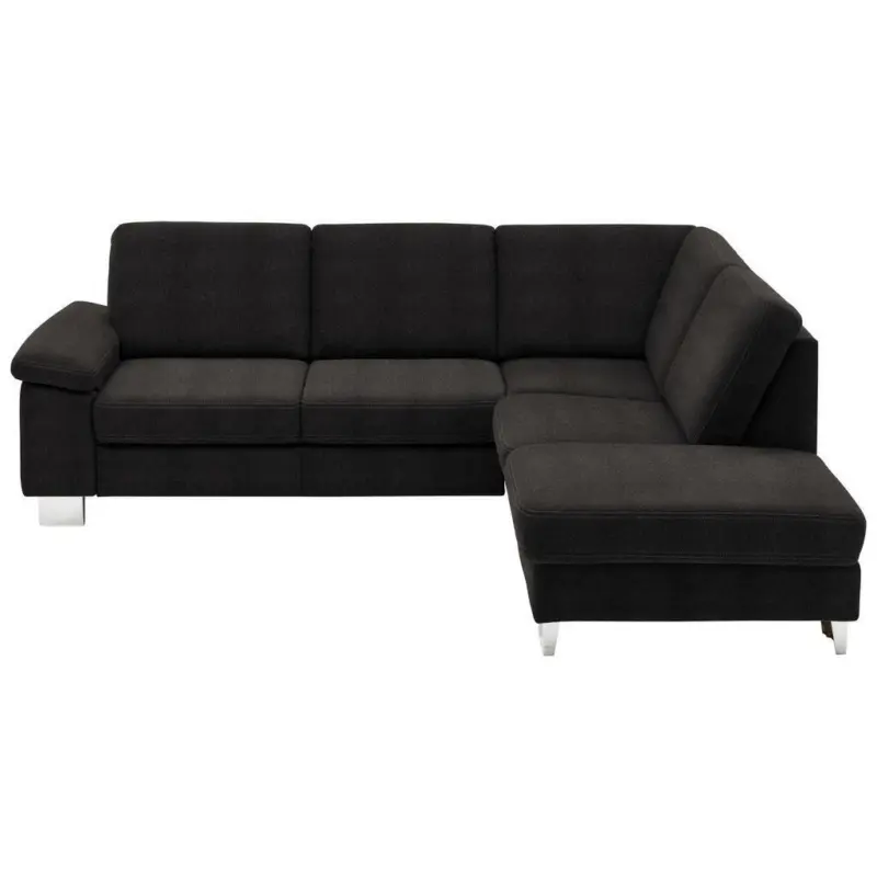 Ecksofa in Webstoff Graubraun
