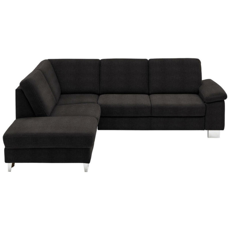 Ecksofa in Webstoff Graubraun