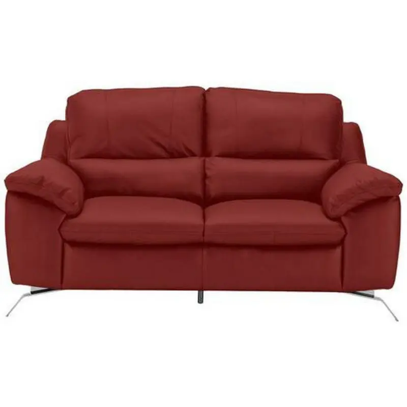 Zweisitzer-Sofa in Echtleder Rot