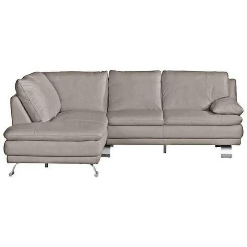 Ecksofa in Echtleder Grau