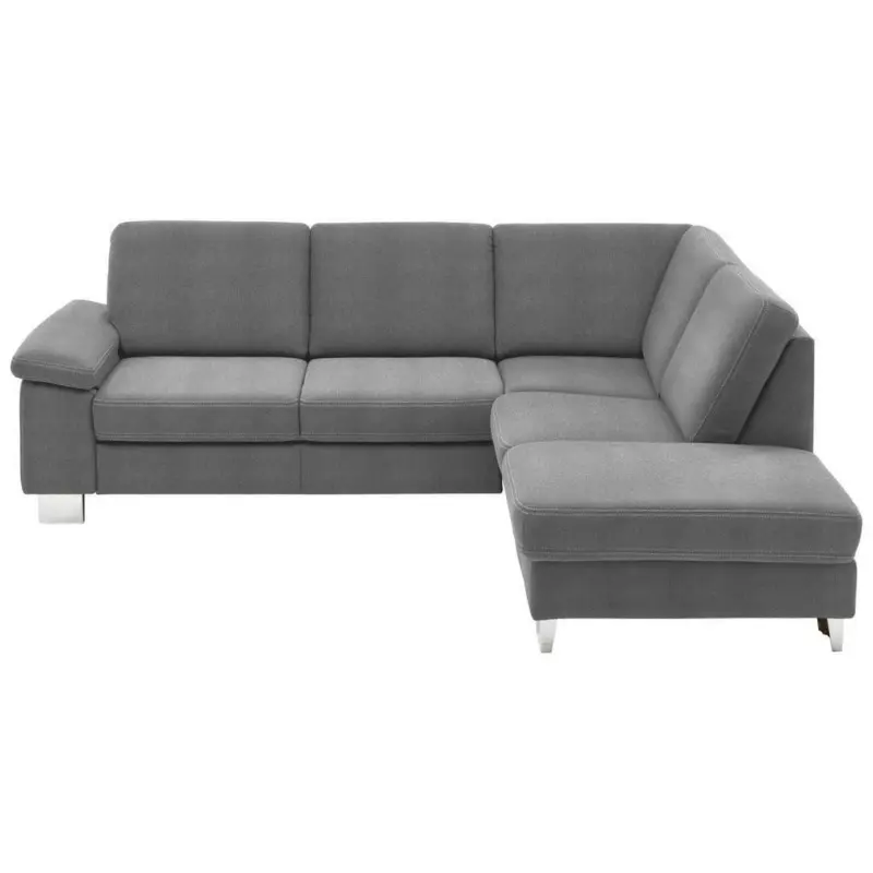 Ecksofa in Webstoff Grau