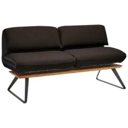 Sitzbank 164/83/74 cm in Blau, Grau, Dunkelbraun