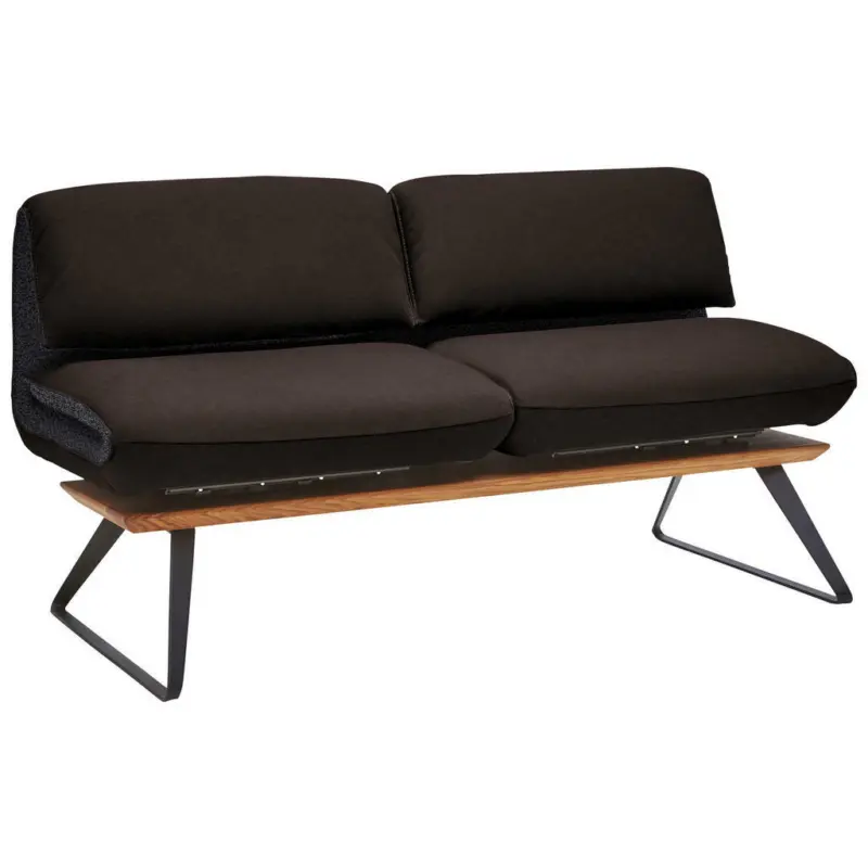 Sitzbank 164/83/74 cm in Blau, Grau, Dunkelbraun