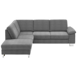 Ecksofa in Webstoff Grau