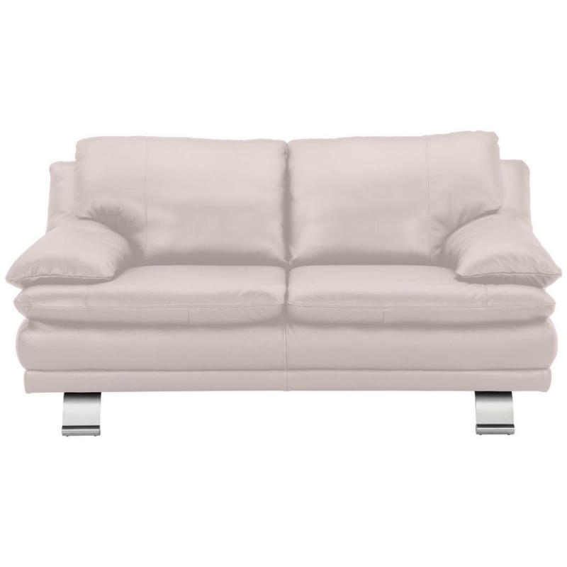 Zweisitzer-Sofa in Echtleder Greige