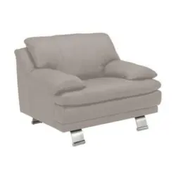 Sessel in Echtleder Grau