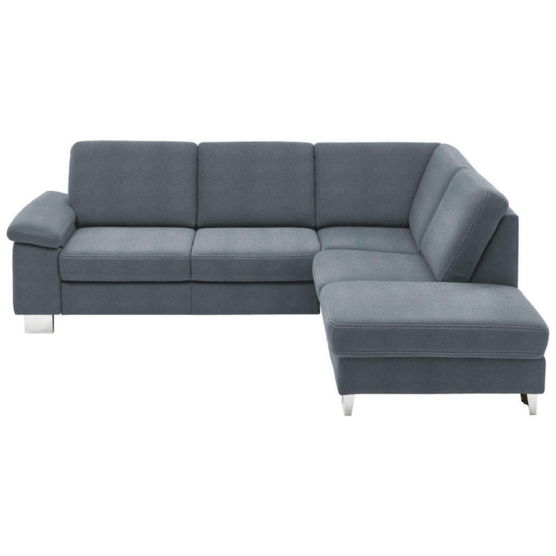 Ecksofa in Webstoff Blau