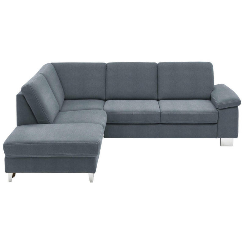 Ecksofa in Webstoff Blau