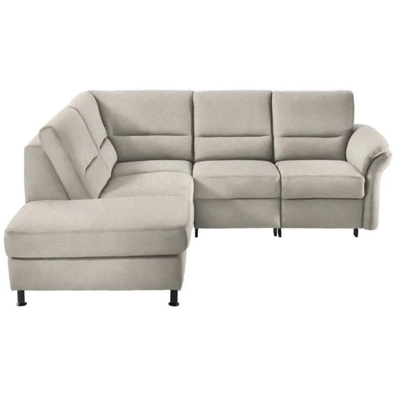 Ecksofa in Flachgewebe Beige