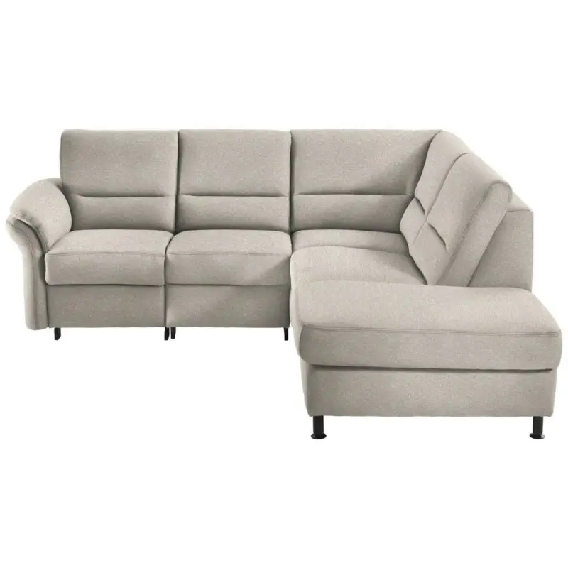 Ecksofa in Flachgewebe Beige