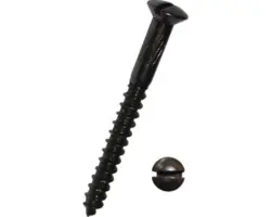 Holzschraube Linsensenkkopf m. Schlitz 3,5x30 mm DIN 95 Messing brüniert 25 Stück