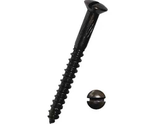 Holzschraube Linsensenkkopf m. Schlitz 3,5x30 mm DIN 95 Messing brüniert 25 Stück