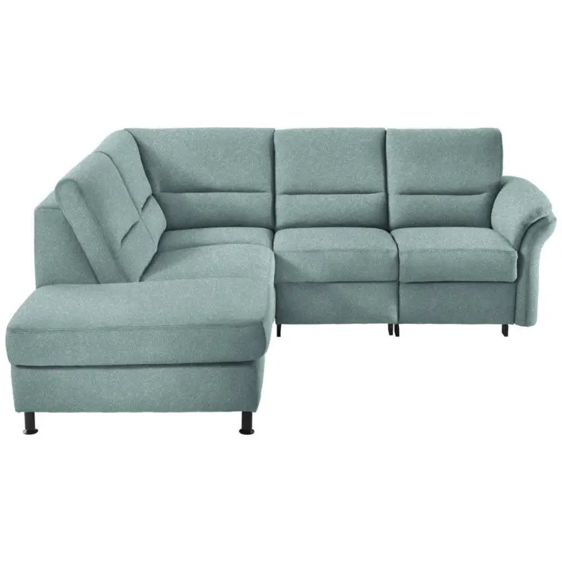Ecksofa in Flachgewebe Hellblau