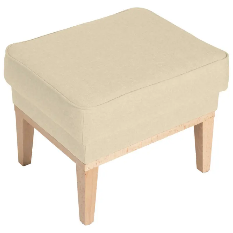 Hocker in Textil Beige