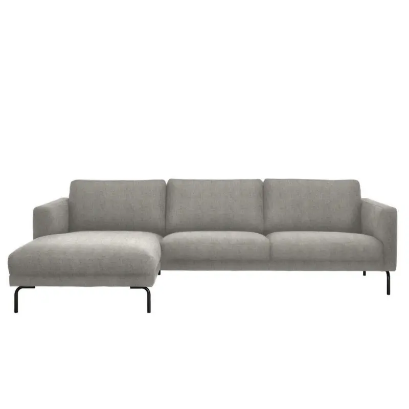 Ecksofa in Struktur Creme, Ecru