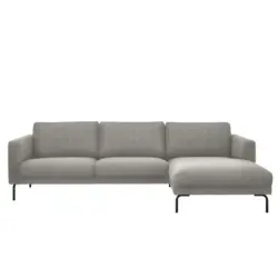 Ecksofa in Struktur Creme, Ecru