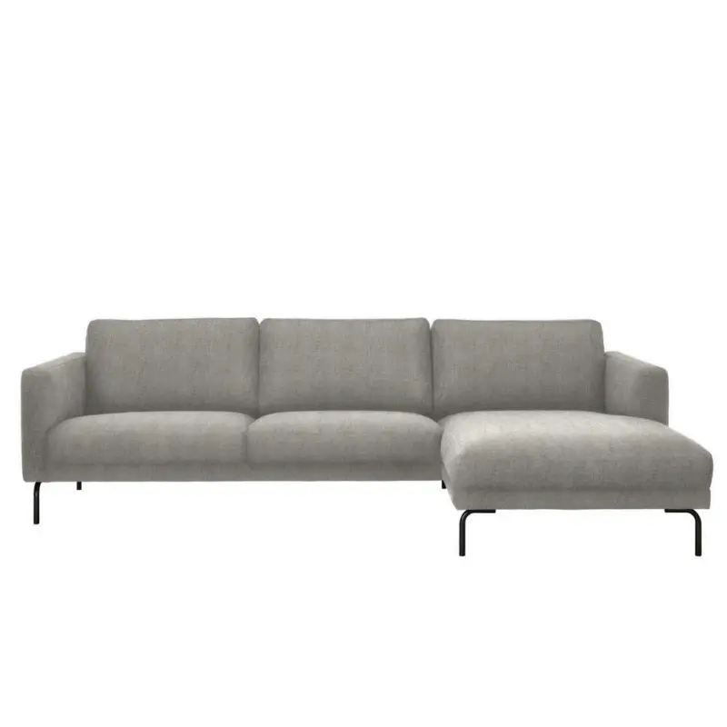 Ecksofa in Struktur Creme, Ecru