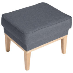 Hocker in Textil Blau