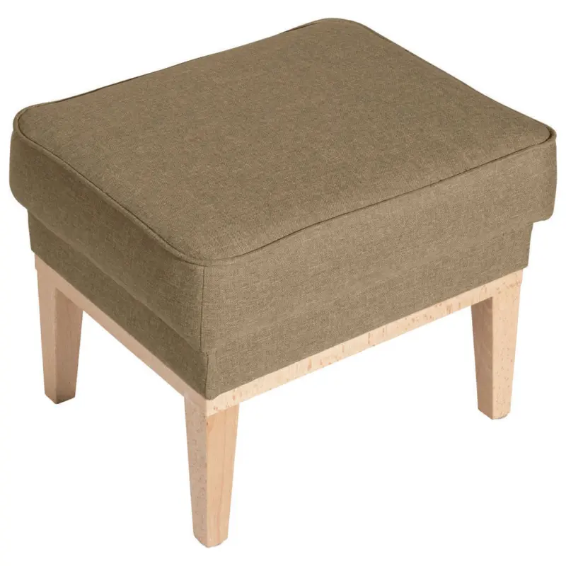 Hocker in Textil Sandfarben