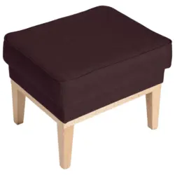 Hocker in Textil Dunkelrot