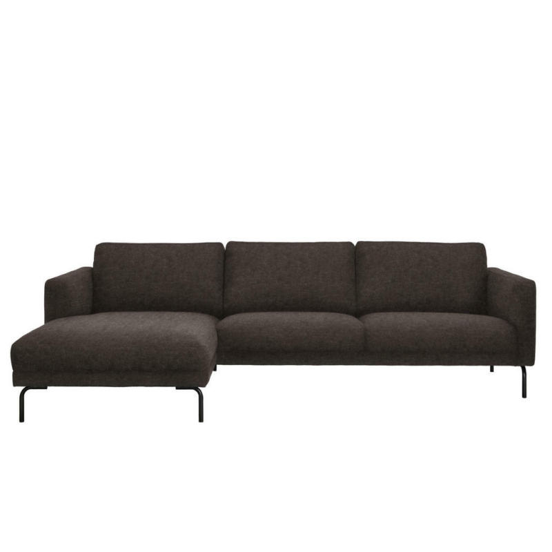 Ecksofa in Lederlook Grau