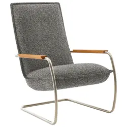 Sessel in Flachgewebe Greige