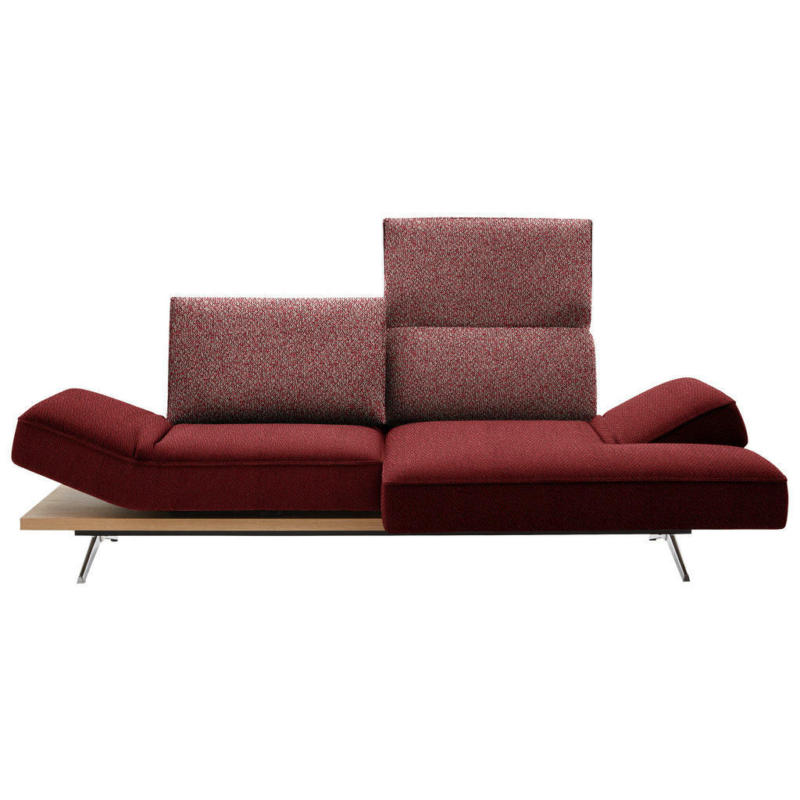 Ecksofa in Flachgewebe Rot