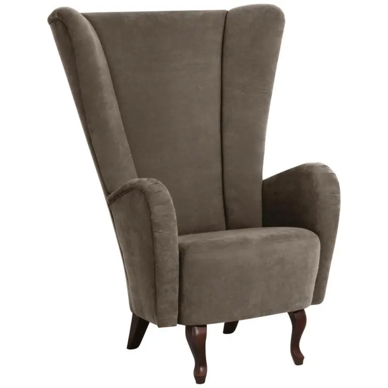 Designsessel in Velours Sahara