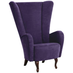 Designsessel in Velours Violett