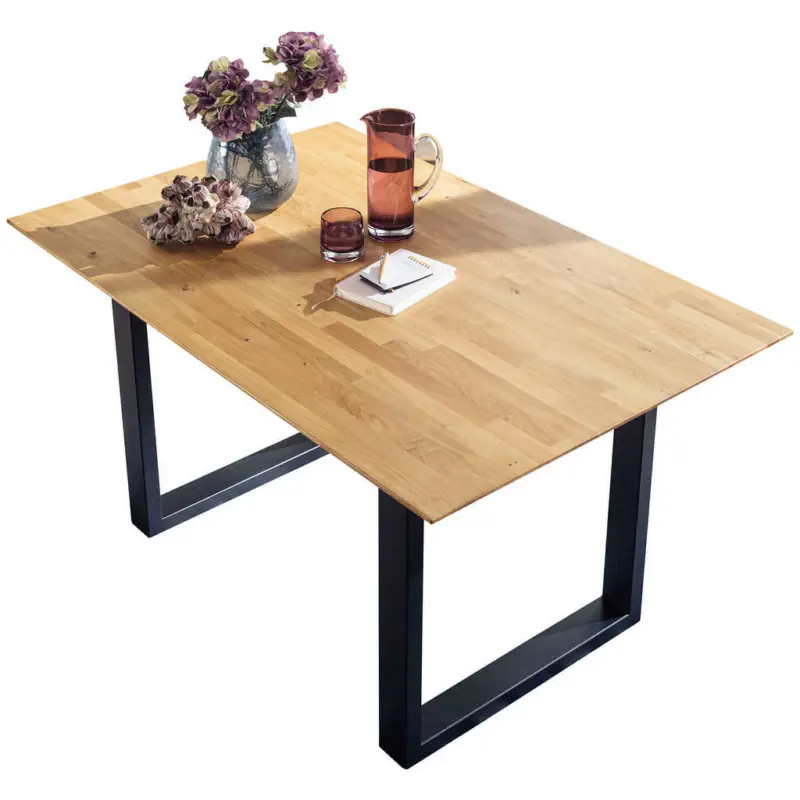 Esstisch in Holz, Metall 160-210/90/75 cm