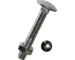 Schlossschraube Flachrundkopf Teilgewinde 10 x 100 mm galvanisch verzinkt 100 Stück