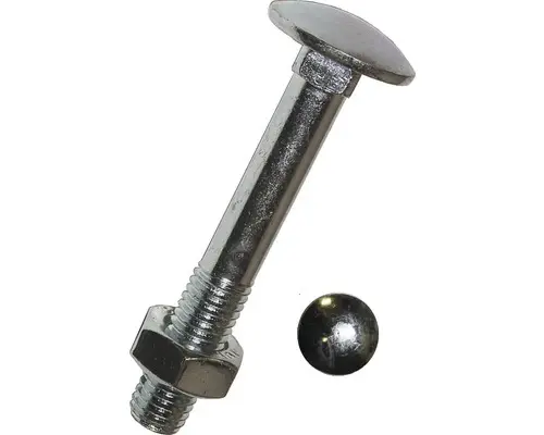 Schlossschraube Flachrundkopf Teilgewinde 10 x 100 mm galvanisch verzinkt 100 Stück