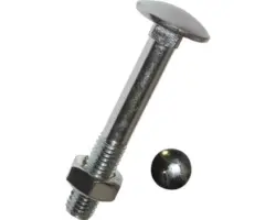 Schlossschraube Flachrundkopf Teilgewinde 10 x 130 mm galvanisch verzinkt 50 Stück