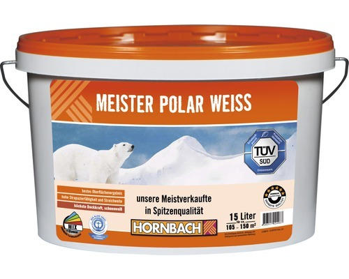 Wandfarbe Meister Polarweiß 15 l