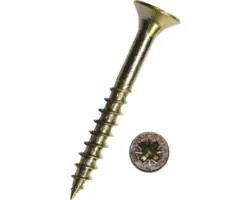 Spanplattenschraube JD79 Senkkopf PZ 2 3,5x50 mm, Galv. verz. gelb chromat., 200 Stück