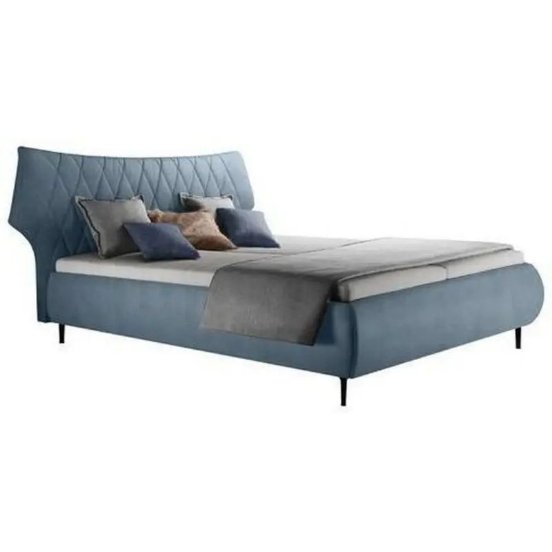 Polsterbett 180/200 cm in Blau