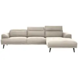 Ecksofa in Struktur Beige