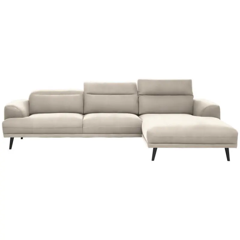 Ecksofa in Struktur Beige