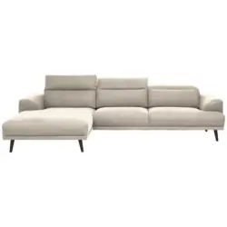 Ecksofa in Struktur Beige