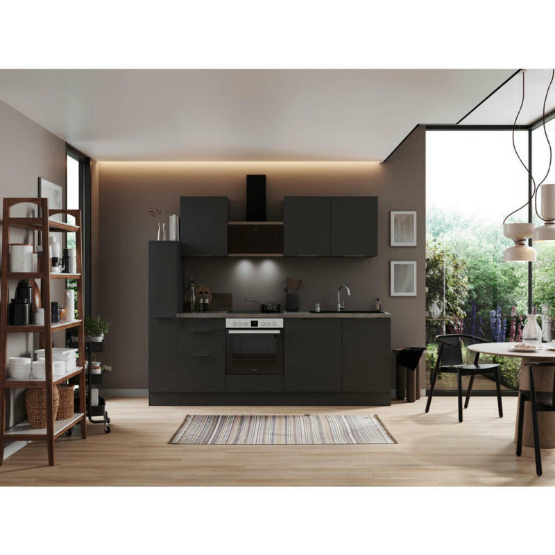 Küchenblock 250 cm in Grau